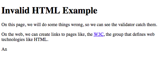 HTML Example